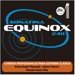 Jgo. de Cuerdas Sonatina «Equinox» Titanium para Guitarra Clásica, Mod. 240