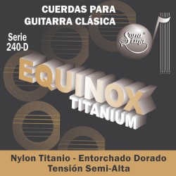 Jgo. de Cuerdas Sonatina «Equinox» Titanium para Guitarra Clásica, Mod. 240-D