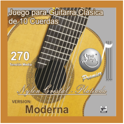 Jgo. de Cuerdas Sonatina Premier para Guitarra Clásica de 10 cuerdas, Mod.270