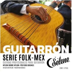 Encordadura para Guitarrón Nylon Multicolor, Entorchado Fosforo Bronce, Mod. 300-NNM