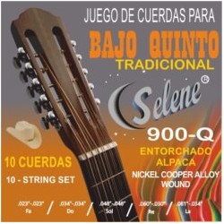 Jgo. de Cuerdas Selene para Bajo Quinto Tradicional, Mod. 900-Q