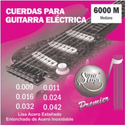 Jgo. de Cuerdas Sonatina Premier para Guitarra Eléctrica, Mod.6000-M