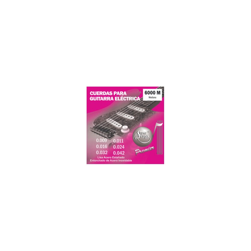 Jgo. de Cuerdas Sonatina Premier para Guitarra Eléctrica, Mod.6000-M