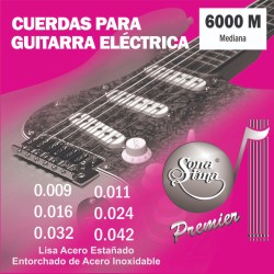 Jgo. de Cuerdas Sonatina Premier para Guitarra Eléctrica, Mod.6000-M