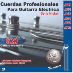 Jgo. de Cuerdas Profesionales Sonatina Premier para Guitarra Eléctrica, Mod. 620