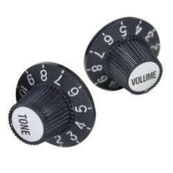 Perilla de Volúmen ó Tono Negra de Plástico para Guitarra Eléctrica