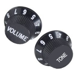 Perilla de Volúmen o Tono Negra de Plástico para Guitarra Eléctrica