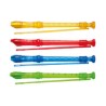 Flauta dulce escolar en colores neón transparente tono DO (amarilla, azul, verde y naranja) FTN-100