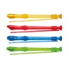 Flauta dulce escolar en colores neón transparente tono DO (amarilla, azul, verde y naranja) FTN-100