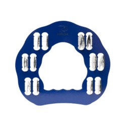 Pandero Plano Redondo Chico Plastificado Azul