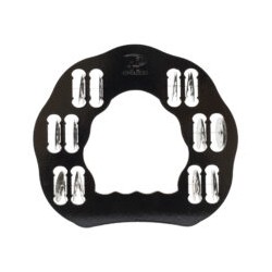 Pandero Plano Redondo Chico Plastificado Negro