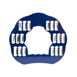 Pandero Plano Redondo Grande Plastificado Azul