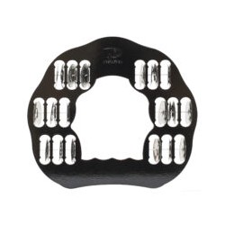 Pandero Plano Redondo Grande Plastificado Negro