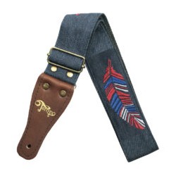 Strap Tempo Mezclilla Negro y/o Azul Bordado Pluma, STN-261