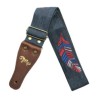 Strap Tempo Mezclilla Negro y/o Azul Bordado Pluma, STN-261