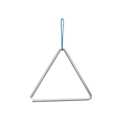 Triangulo de Aluminio satinado chico (17 cm)