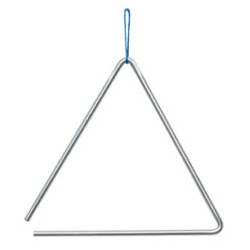 Triangulo de Aluminio Satinado Grande (25 cm)