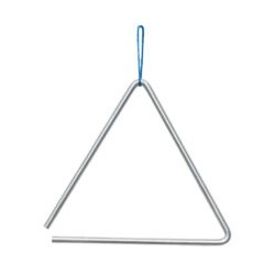 Triangulo de Aluminio Satinado Mediano (21 cm)
