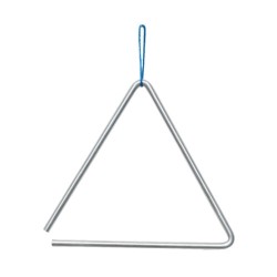 Triangulo de Aluminio Satinado Mediano (21 cm)