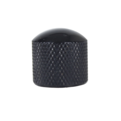 Perilla Metálica Negra Ovalada sin Tornillo para Guitarra Eléctrica