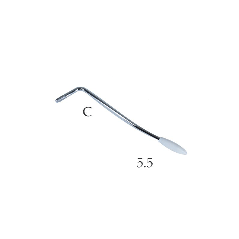 Brazo Cromado para Tremolo Con Punta Blanca 5.5 de Guitarra Eléctrica